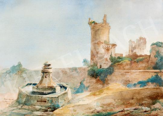 Forray, Iván - The Ruins of Nepi in Italy, 1842 painting