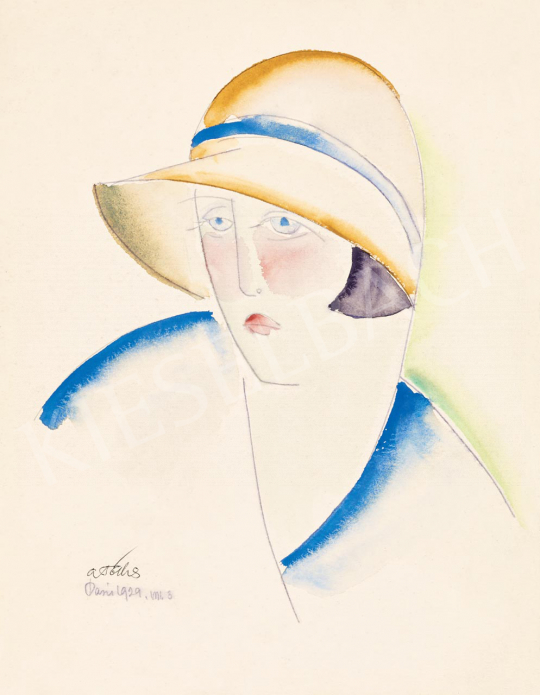 A. Tóth, Sándor - Art Deco Woman in a Hat, 1929 | 55th Spring Auction auction / 34 Lot