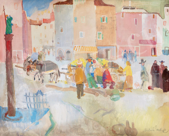 Vadász, Endre - Italian Square in an Italian Town, 1930's | 55th Spring Auction auction / 59 Lot
