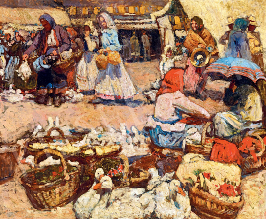 Tibor, Ernő - Market Scene, 1910's | 55th Spring Auction auction / 98 Lot