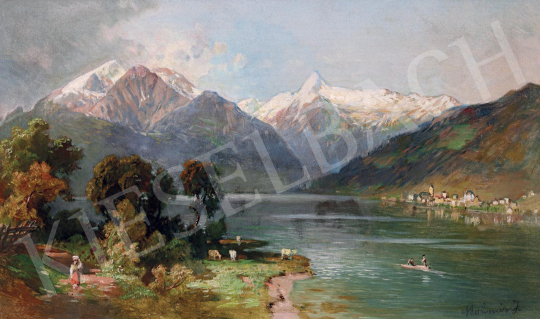 Molnár, József - Romantic Ladscape with Snowy Mountains | 55th Spring Auction auction / 107 Lot