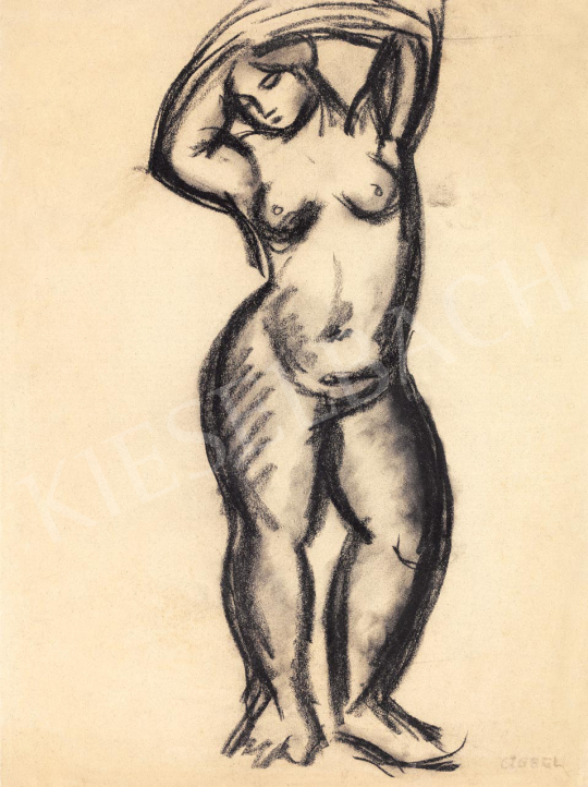  Czóbel Béla - Álló női akt, 1907 körül | 55. Tavaszi Aukció aukció / 127 tétel
