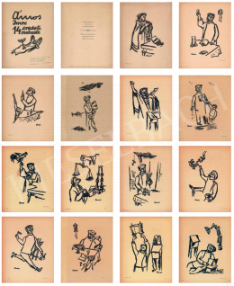  Ámos, Imre - Jewish Feats, 1940, (14 Original Linocuts by Imre Amos) 