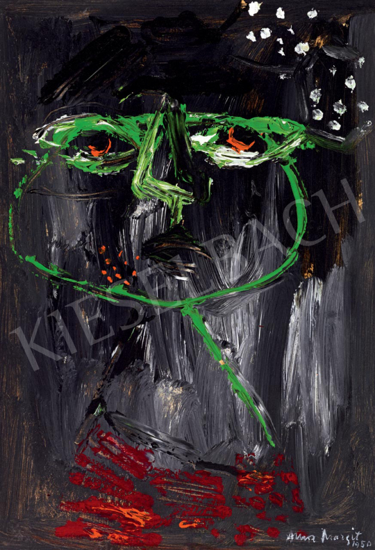  Anna Margit - Zöld fej (Tekintet), 1950 | 55. Tavaszi Aukció aukció / 147 tétel