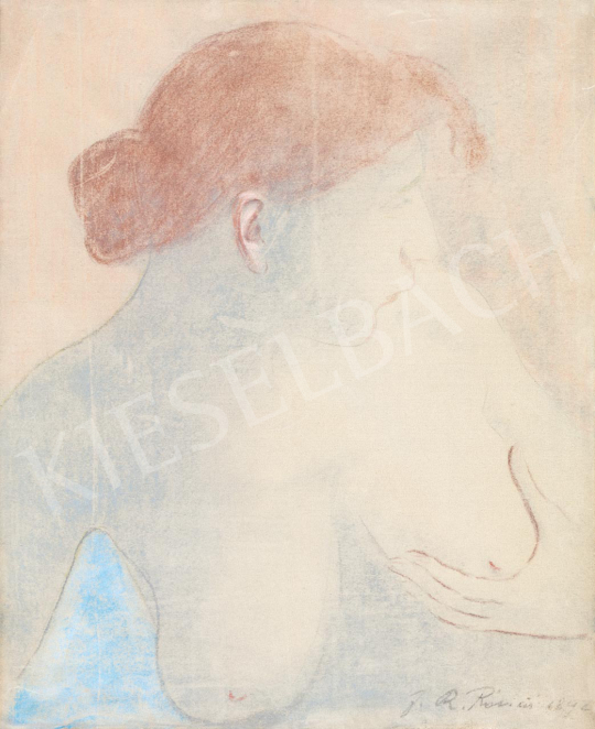 Rippl-Rónai József - Vörös hajú párizsi modell,1892 | 55. Tavaszi Aukció aukció / 176 tétel