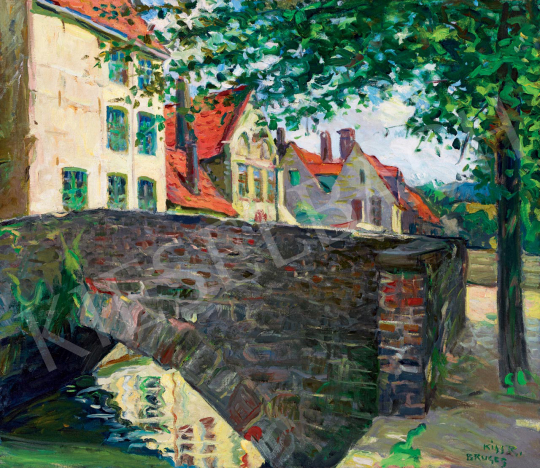 Kiss, Rezső - Town Scene with a Stone Bridge (Brugge) | 55th Spring Auction auction / 191 Lot
