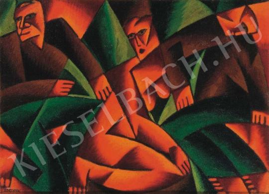 Bortnyik, Sándor - Composition with Three Figures, 1919. painting