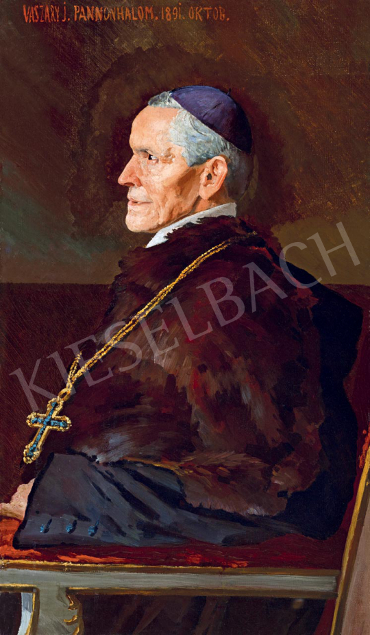  Vaszary János - Vaszary Kolos hercegprímás portréja, 1891 | 55. Tavaszi Aukció aukció / 215 tétel