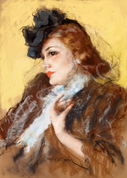  Fried, Pál - Young Beauty in a Hat and Veil, c. 1940 | 55th Spring Auction auction / 141 Lot