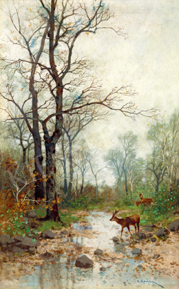 Kaufmann, Adolf - Brookside in Autumn 