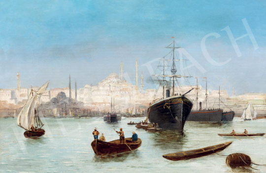  Unknown, presumably Austrian painter, c. 1900 (Adolf Kaufmann?) - Harbour in Istambul | 55th Spring Auction auction / 11 Lot