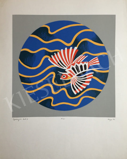 For sale Hegyi, György (Schönberger György) - Winged fish, 1991 's painting