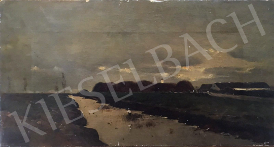 K. Spányi, Béla - Landscape with Clouds painting