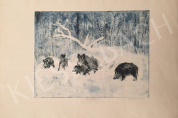  Csergezán, Pál - Wild Boars in Winter II. 