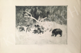  Csergezán, Pál - Wild Boars in Winter III. 