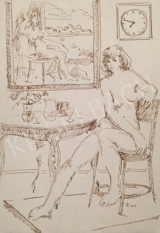 For sale Dániel, Kornél Miklós (Fisch Kornél) - Women Nude in the Room, 1993 's painting