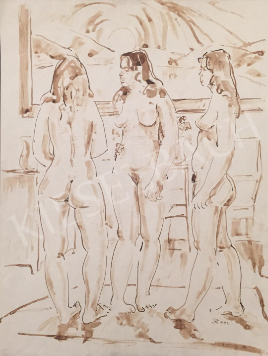 For sale Dániel, Kornél Miklós (Fisch Kornél) - Women Nudes in the Interior, 1992 's painting