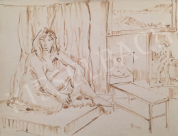 Dániel, Kornél Miklós (Fisch Kornél) - Sitting Female Act, 1992 