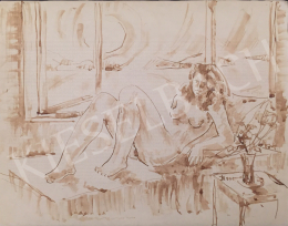 Dániel, Kornél Miklós (Fisch Kornél) - A Woman Lying in the Interior, 1991 