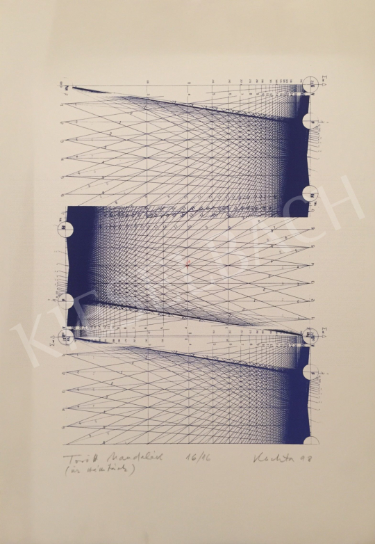 Eladó  Kuchta Klára - Törött Mandalák (Űr némítások), 1998 festménye