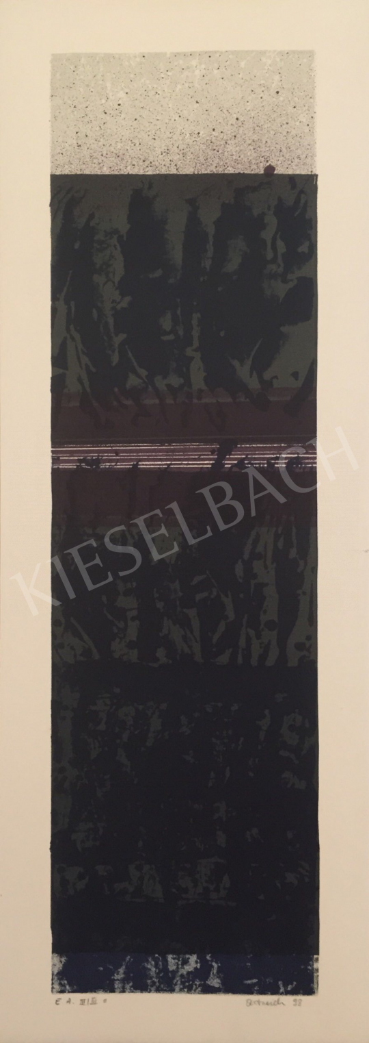 For sale  Unknown Artist with Oestreich Signature - Grey Black Composition, 1998 's painting