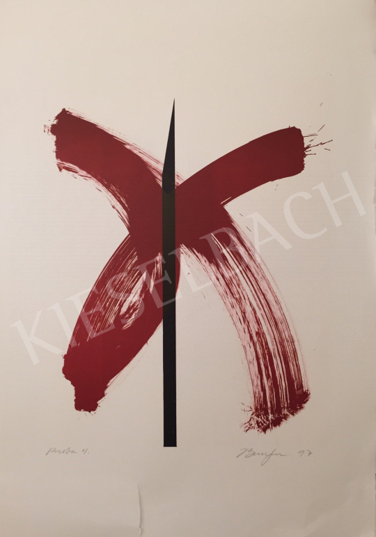  Frederick D. Bunsen - Red X, 1997 painting