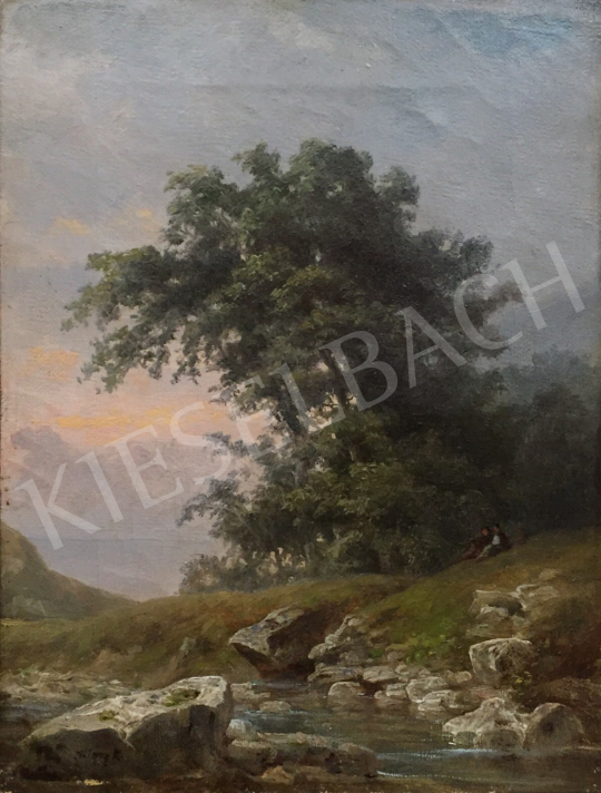 Telepy, Károly - Landscape in High Tatras painting