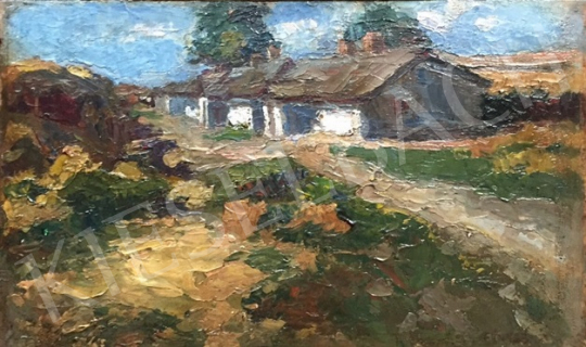 Fényes Adolf - Falu vége festménye