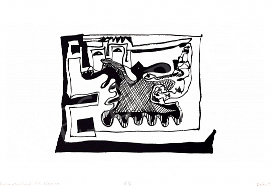 Eladó  Balás Eszter - Rajzok a tudatalattiból, démonok, 1998 festménye