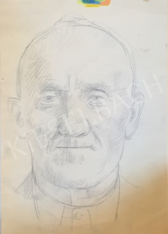 Eladó  Szabó Vladimir - Idős férfi portré festménye
