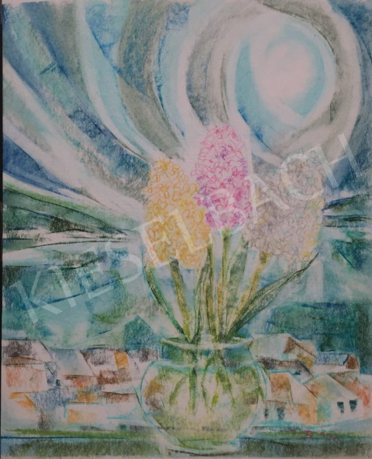 For sale Dániel, Kornél Miklós (Fisch Kornél) - Flower Still-Life, 1993 's painting