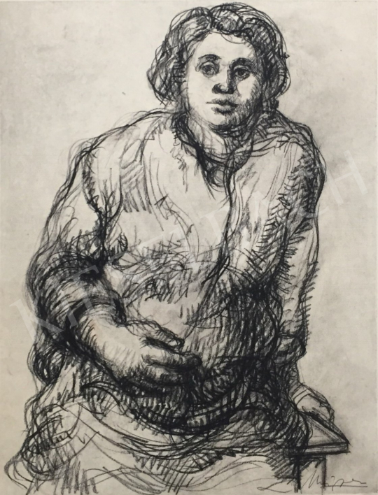 Eladó  Mizser Pál - Várandós nő festménye