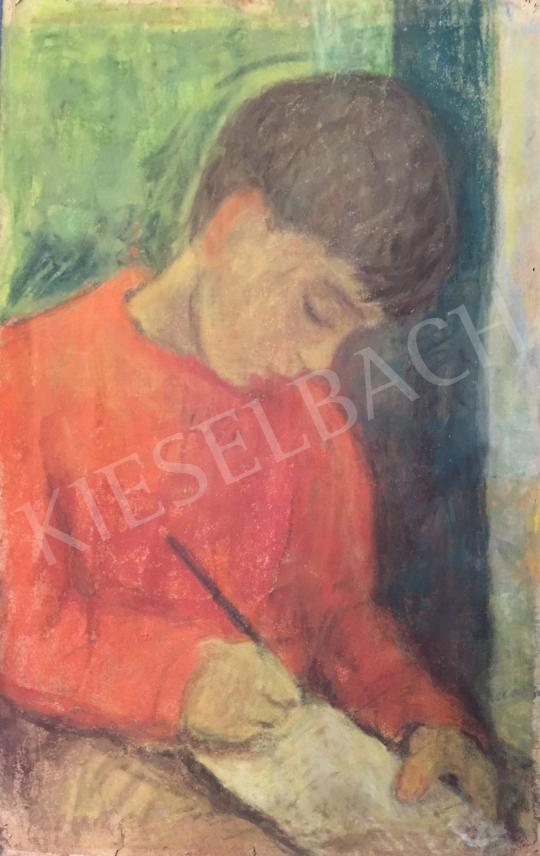 Eladó  Szecsődi Klára (Szecsődi Mártonné) - Lecke, házi feladat festménye