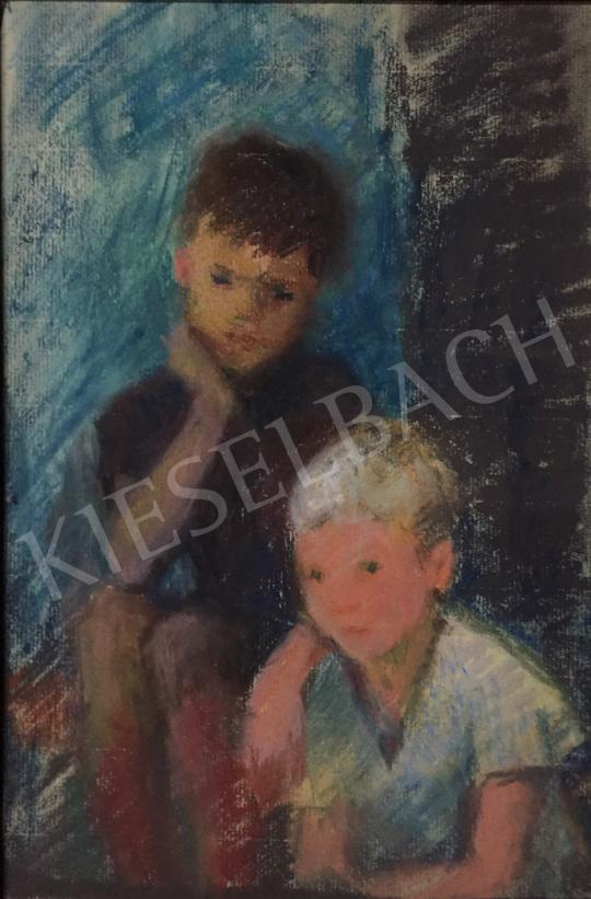 For sale  Szecsődi Klára (Szecsődi Mártonné) - Brothers, circa 1960 's painting
