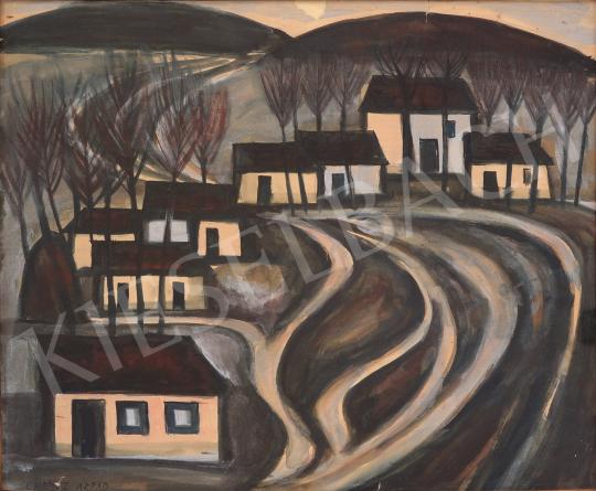  Chemez, Árpád - Village Landscape painting