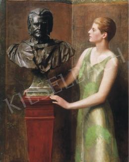 Collier, John - Woman, with a male bust 