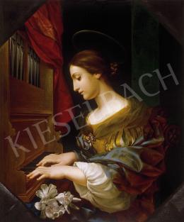 Copy of the painting by Carlo Dolci, 19th cen - Saint Cecily is playing the organ 