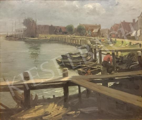 Knopp Imre - Északi kikötő festménye