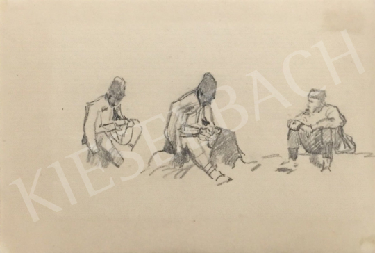  Mednyánszky, László - Soldiers (Study) painting