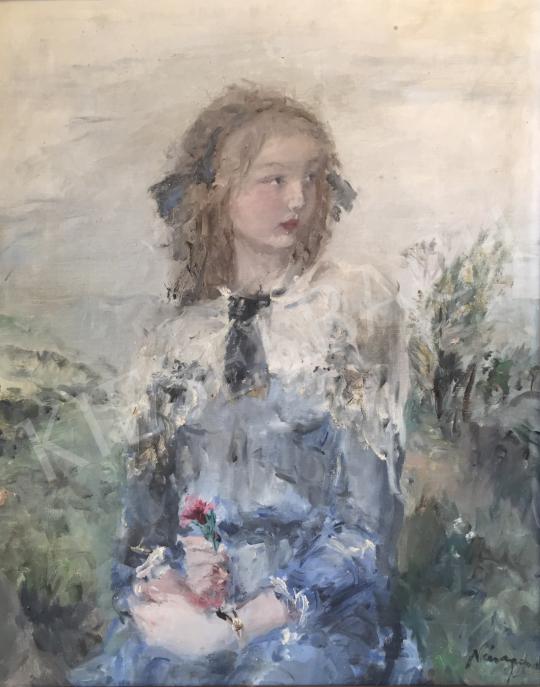 Náray Aurél - Fiatal lány festménye