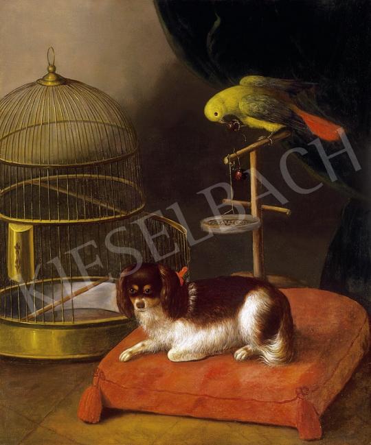 Ismeretlen osztrák festő, 19. század közepe - A két kedvenc | 7. Aukció aukció / 132 tétel