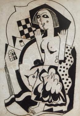  Kádár, Béla - Female Nude with a Dog. Early 1920s 