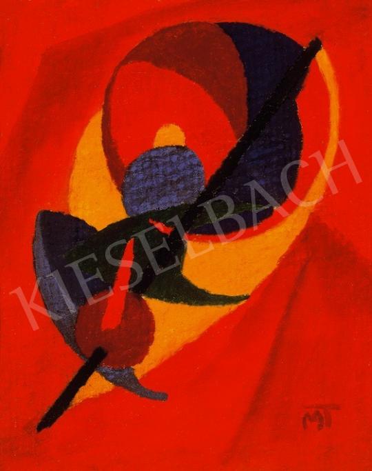  Mattis Teutsch János - Piros kompozíció, 1922 festménye