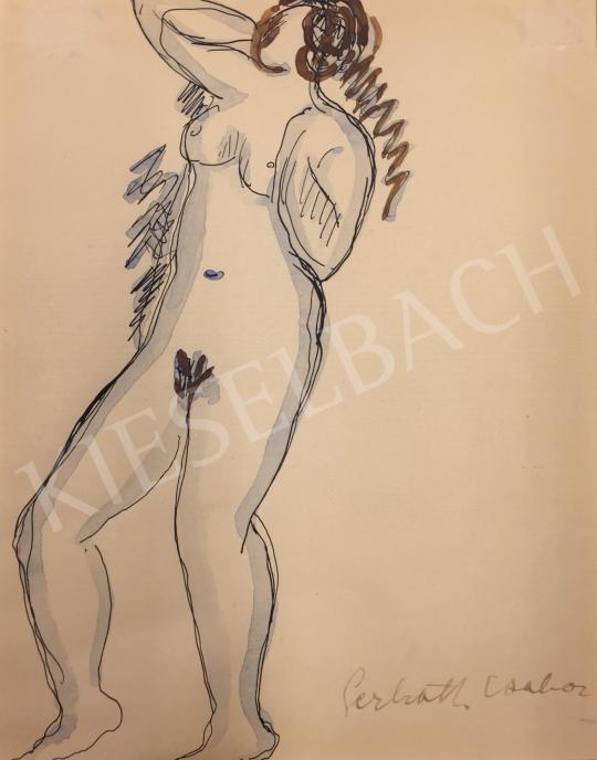  Perlrott Csaba, Vilmos - Standing Female Nude painting