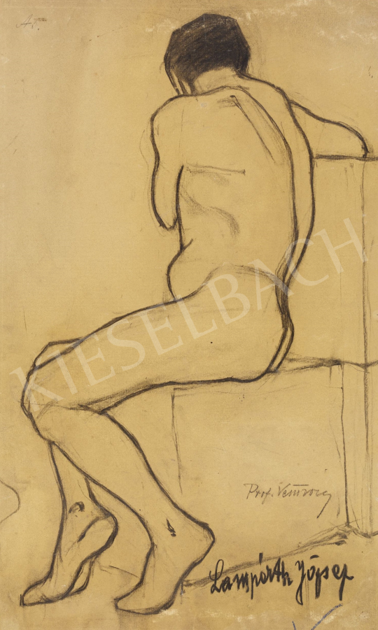  Nemes Lampérth, József - Nude Study, 1908-1909 painting