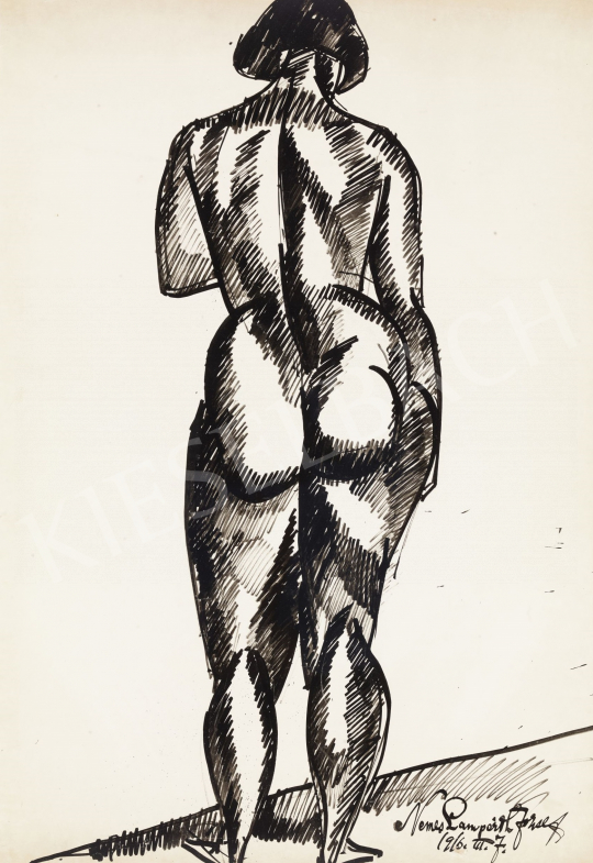  Nemes Lampérth, József - Female Nude, 1916 painting