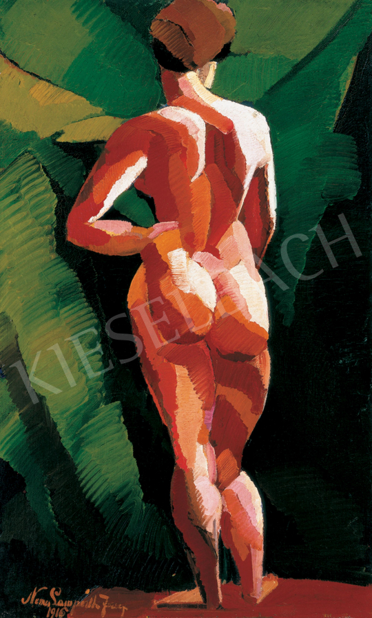  Nemes Lampérth, József - Female Nude Standing, 1916 painting