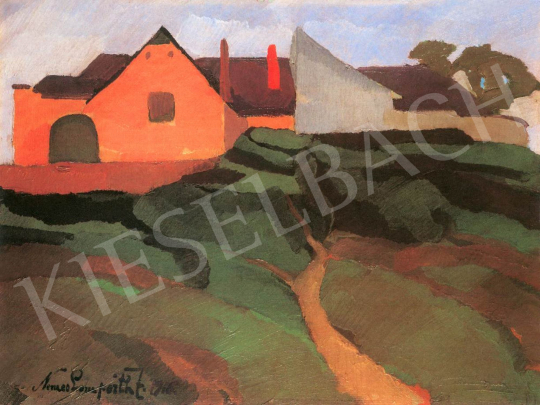  Nemes Lampérth, József - View of Tabán, 1916 painting