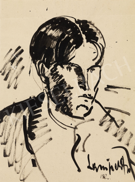  Nemes Lampérth, József - Self-Portrait, 1912 painting