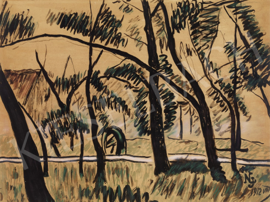  Nemes Lampérth, József - Landscape with Trees, 1912 painting